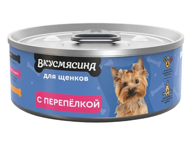 фото - 1 - Влажный корм с перепелкой для щенков 100 г 