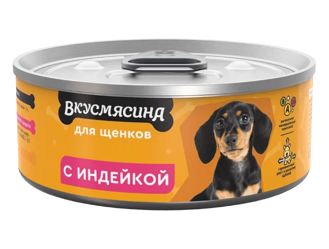 фото - 1 - Влажный корм с индейкой для щенков 100 г 