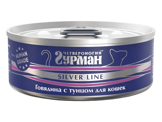фото - 1 - Silver line Говядина с тунцом для кошек 100 г 